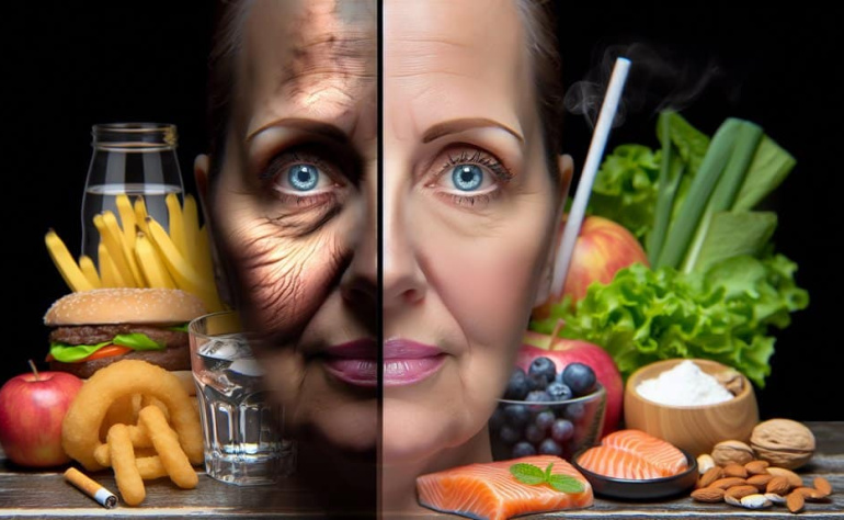 How Diet Influences Skin Aging and Wrinkle Formation